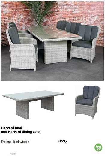Aanbiedingen Harvard dining stoel wicker - Huismerk - Multi Bazar - Geldig van 21/03/2022 tot 05/06/2022 bij Multi Bazar