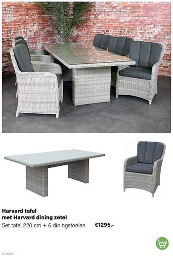Aanbiedingen Harvard tafel met harvard dining zetel - Huismerk - Multi Bazar - Geldig van 21/03/2022 tot 05/06/2022 bij Multi Bazar