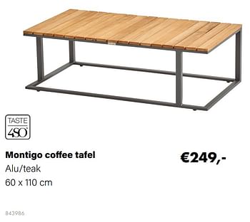 Aanbiedingen Montigo coffee tafel - Taste 480 - Geldig van 21/03/2022 tot 05/06/2022 bij Multi Bazar