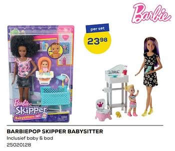Aanbiedingen Barbiepop skipper babysitter - Mattel - Geldig van 25/03/2022 tot 22/04/2022 bij Supra Bazar