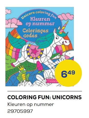 Aanbiedingen Coloring fun: unicorns - Huismerk - Supra Bazar - Geldig van 25/03/2022 tot 22/04/2022 bij Supra Bazar