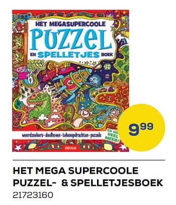 Aanbiedingen Het mega supercoole puzzel- + spelletjesboek - Huismerk - Supra Bazar - Geldig van 25/03/2022 tot 22/04/2022 bij Supra Bazar