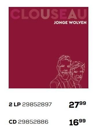 Aanbiedingen Clouseau jonge wolven cd - Huismerk - Supra Bazar - Geldig van 25/03/2022 tot 22/04/2022 bij Supra Bazar