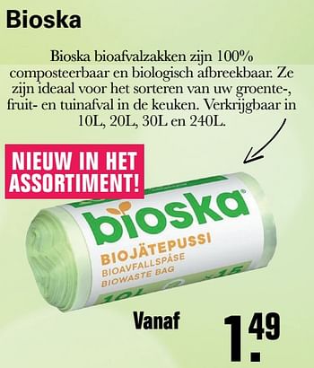 Aanbiedingen Bioska bioafvalzakken - Huismerk - De Online Drogist - Geldig van 16/03/2022 tot 22/04/2022 bij De Online Drogist