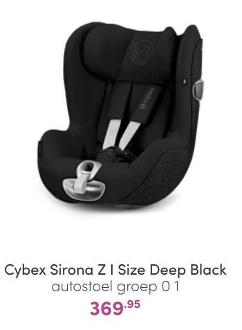 Aanbiedingen Cybex sirona z i size deep black autostoel - Cybex - Geldig van 20/03/2022 tot 26/03/2022 bij Baby & Tiener Megastore