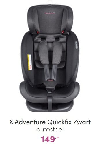 Aanbiedingen X adventure quickfix zwart autostoel - Xadventure - Geldig van 20/03/2022 tot 26/03/2022 bij Baby & Tiener Megastore