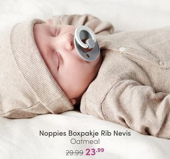 Aanbiedingen Noppies boxpakje rib nevis oatmeal - Noppies - Geldig van 20/03/2022 tot 26/03/2022 bij Baby & Tiener Megastore