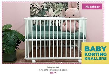 Aanbiedingen Babybox wit - Huismerk - Baby &amp; Tiener Megastore - Geldig van 20/03/2022 tot 26/03/2022 bij Baby & Tiener Megastore