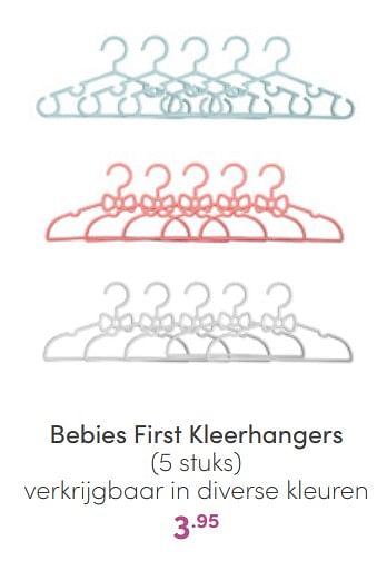 Aanbiedingen Bebies first kleerhangers - bebiesfirst - Geldig van 20/03/2022 tot 26/03/2022 bij Baby & Tiener Megastore