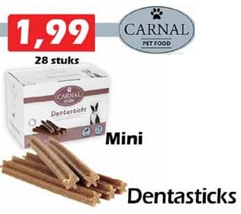 Aanbiedingen Dentasticks mini - Carnal - Geldig van 03/03/2022 tot 27/03/2022 bij Itek