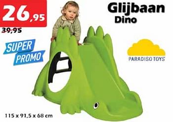 Aanbiedingen Glijbaan dino - Paradiso Toys - Geldig van 03/03/2022 tot 27/03/2022 bij Itek