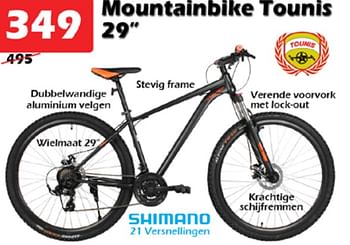 Aanbiedingen Mountainbike tounis 29`` - Tounis - Geldig van 03/03/2022 tot 27/03/2022 bij Itek