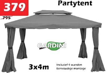 Aanbiedingen Partytent - Gardini - Geldig van 03/03/2022 tot 27/03/2022 bij Itek