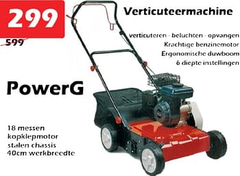 Aanbiedingen Powerg verticuteermachine - Powerg - Geldig van 03/03/2022 tot 27/03/2022 bij Itek