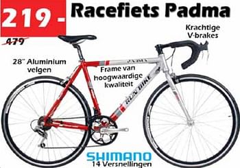 Aanbiedingen Racefiets padma - Huismerk - Itek - Geldig van 03/03/2022 tot 27/03/2022 bij Itek