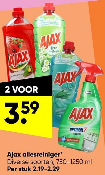 Aanbiedingen Ajax allesreiniger - Ajax - Geldig van 28/03/2022 tot 10/04/2022 bij Big Bazar
