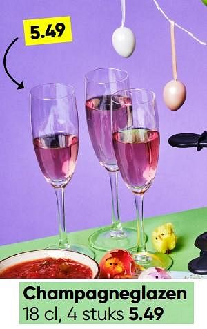 Aanbiedingen Champagneglazen - Huismerk - Big Bazar - Geldig van 28/03/2022 tot 10/04/2022 bij Big Bazar