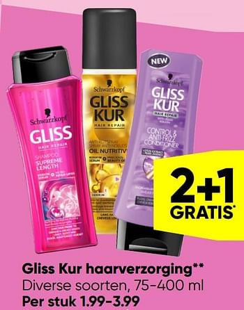 Aanbiedingen Gliss kur haarverzorging - Schwartzkopf - Geldig van 28/03/2022 tot 10/04/2022 bij Big Bazar