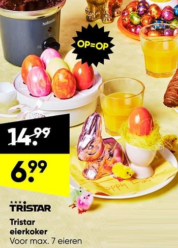 Aanbiedingen Tristar eierkoker - Tristar - Geldig van 28/03/2022 tot 10/04/2022 bij Big Bazar