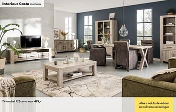 Aanbiedingen Interieur costa tv-meubel - Huismerk - Woon Square - Geldig van 28/03/2022 tot 02/04/2022 bij Woon Square