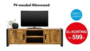 Aanbiedingen Tv-meubel glenwood - Huismerk - Woon Square - Geldig van 28/03/2022 tot 02/04/2022 bij Woon Square