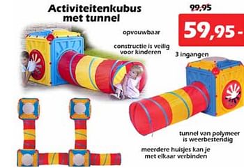 Aanbiedingen Activiteitenkubus met tunnel - Huismerk - Itek - Geldig van 17/03/2022 tot 10/04/2022 bij Itek