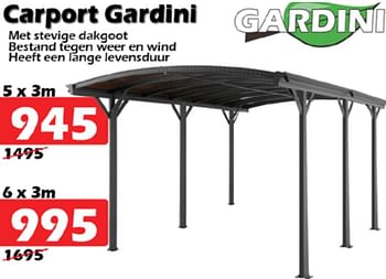 Aanbiedingen Carport gardini - Gardini - Geldig van 17/03/2022 tot 10/04/2022 bij Itek