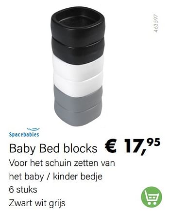 Aanbiedingen Baby bed blocks - Spacebabies - Geldig van 01/04/2022 tot 30/04/2022 bij Multi Bazar
