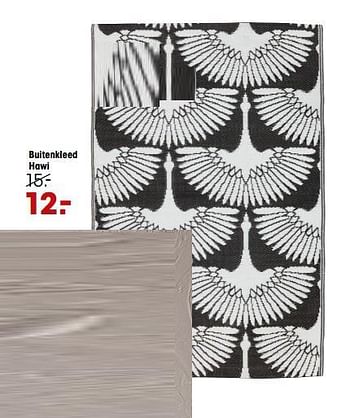 Aanbiedingen Buitenkleed hawi - Huismerk - Kwantum - Geldig van 31/03/2022 tot 10/04/2022 bij Kwantum