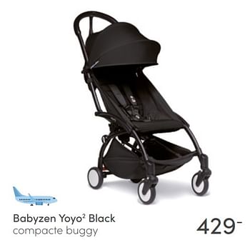 Aanbiedingen Babyzen yoyo2 black compacte buggy - Babyzen - Geldig van 03/04/2022 tot 09/04/2022 bij Baby & Tiener Megastore