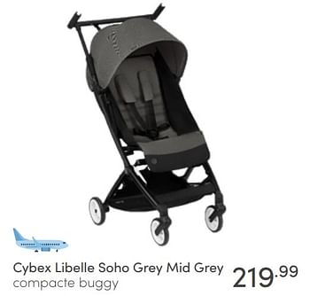 Aanbiedingen Cybex libelle soho grey mid grey compacte buggy - Cybex - Geldig van 03/04/2022 tot 09/04/2022 bij Baby & Tiener Megastore