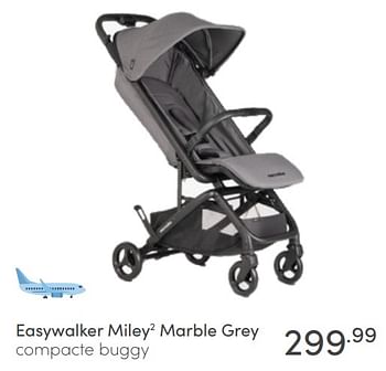 Aanbiedingen Easywalker miley2 marble grey compacte buggy - Easywalker - Geldig van 03/04/2022 tot 09/04/2022 bij Baby & Tiener Megastore