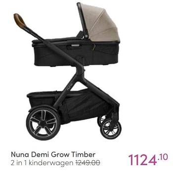 Aanbiedingen Nuna demi grow timber 2 in 1 kinderwagen - Nuna - Geldig van 03/04/2022 tot 09/04/2022 bij Baby & Tiener Megastore
