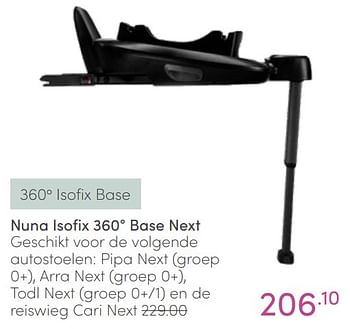 Aanbiedingen Nuna isofix 360° base next - Nuna - Geldig van 03/04/2022 tot 09/04/2022 bij Baby & Tiener Megastore