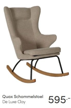 Aanbiedingen Quax schommelstoel de luxe clay - Quax - Geldig van 03/04/2022 tot 09/04/2022 bij Baby & Tiener Megastore