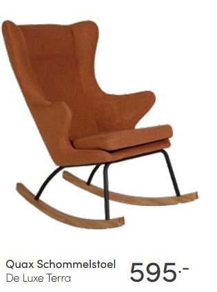 Aanbiedingen Quax schommelstoel de luxe terra - Quax - Geldig van 03/04/2022 tot 09/04/2022 bij Baby & Tiener Megastore
