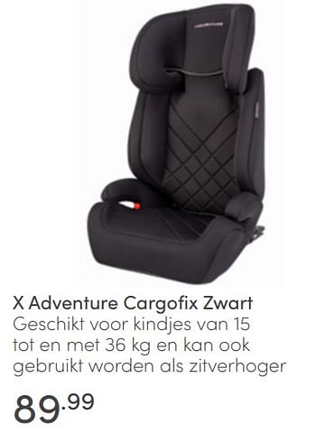 Aanbiedingen X-adventure cargofix zwart - Xadventure - Geldig van 03/04/2022 tot 09/04/2022 bij Baby & Tiener Megastore