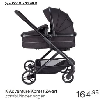 Aanbiedingen X-adventure xpress zwart combi kinderwagen - Xadventure - Geldig van 03/04/2022 tot 09/04/2022 bij Baby & Tiener Megastore