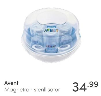 Aanbiedingen Avent magnetron sterillisator - Philips - Geldig van 03/04/2022 tot 09/04/2022 bij Baby & Tiener Megastore