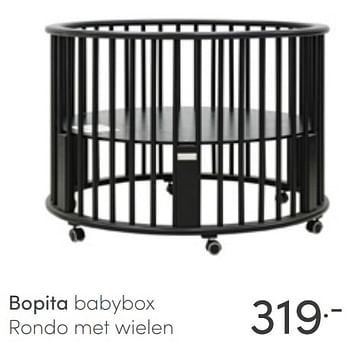 Aanbiedingen Bopita babybox rondo met wielen - Bopita - Geldig van 03/04/2022 tot 09/04/2022 bij Baby & Tiener Megastore