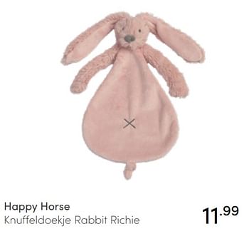 Aanbiedingen Happy horse knuffeldoekje rabbit richie - Happy Horse - Geldig van 03/04/2022 tot 09/04/2022 bij Baby & Tiener Megastore