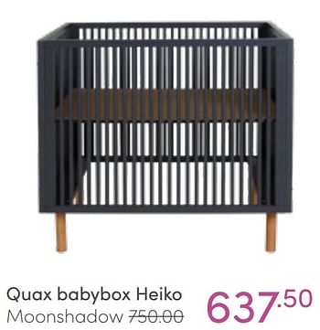 Aanbiedingen Quax babybox heiko moonshadow - Quax - Geldig van 03/04/2022 tot 09/04/2022 bij Baby & Tiener Megastore