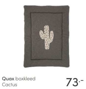 Aanbiedingen Quax boxkleed cactus - Quax - Geldig van 03/04/2022 tot 09/04/2022 bij Baby & Tiener Megastore