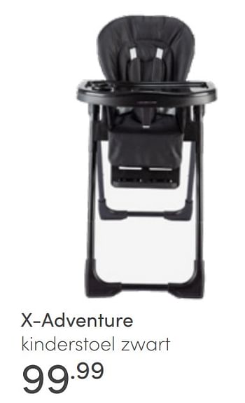 Aanbiedingen X-adventure kinderstoel zwart - Xadventure - Geldig van 03/04/2022 tot 09/04/2022 bij Baby & Tiener Megastore
