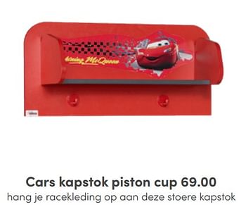 Aanbiedingen Cars kapstok piston cup - Disney - Geldig van 03/04/2022 tot 16/04/2022 bij Baby & Tiener Megastore