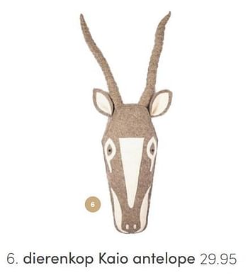Aanbiedingen Dierenkop kaio antelope - KidsDepot  - Geldig van 03/04/2022 tot 16/04/2022 bij Baby & Tiener Megastore