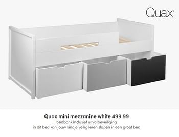 Aanbiedingen Quax mini mezzanine white - Quax - Geldig van 03/04/2022 tot 16/04/2022 bij Baby & Tiener Megastore