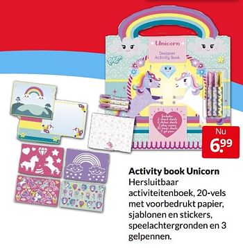 Aanbiedingen Activity book unicorn - Huismerk - Boekenvoordeel - Geldig van 02/04/2022 tot 10/04/2022 bij Boekenvoordeel