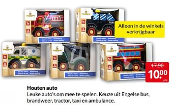 Aanbiedingen Houten auto - Huismerk - Boekenvoordeel - Geldig van 02/04/2022 tot 10/04/2022 bij Boekenvoordeel