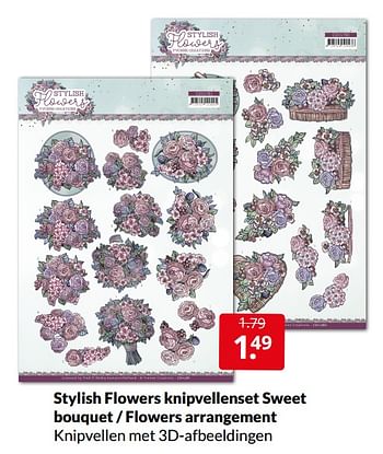 Aanbiedingen Stylish flowers knipvellenset sweet bouquet - flowers arrangement - Huismerk - Boekenvoordeel - Geldig van 02/04/2022 tot 10/04/2022 bij Boekenvoordeel